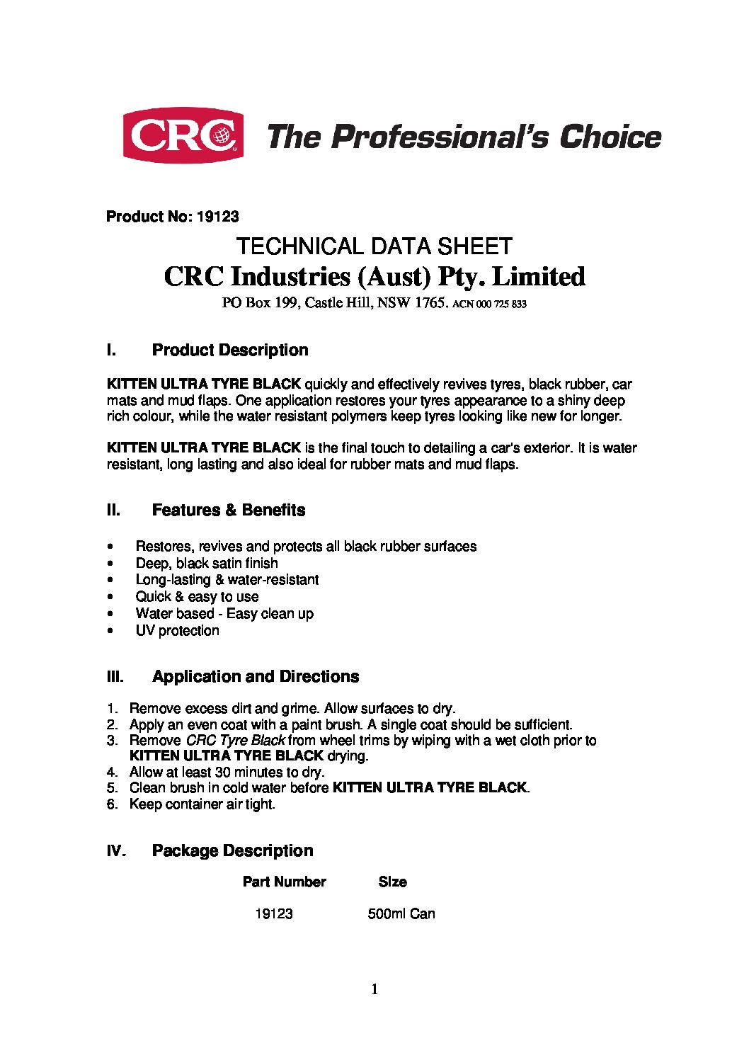 Technical Specifications