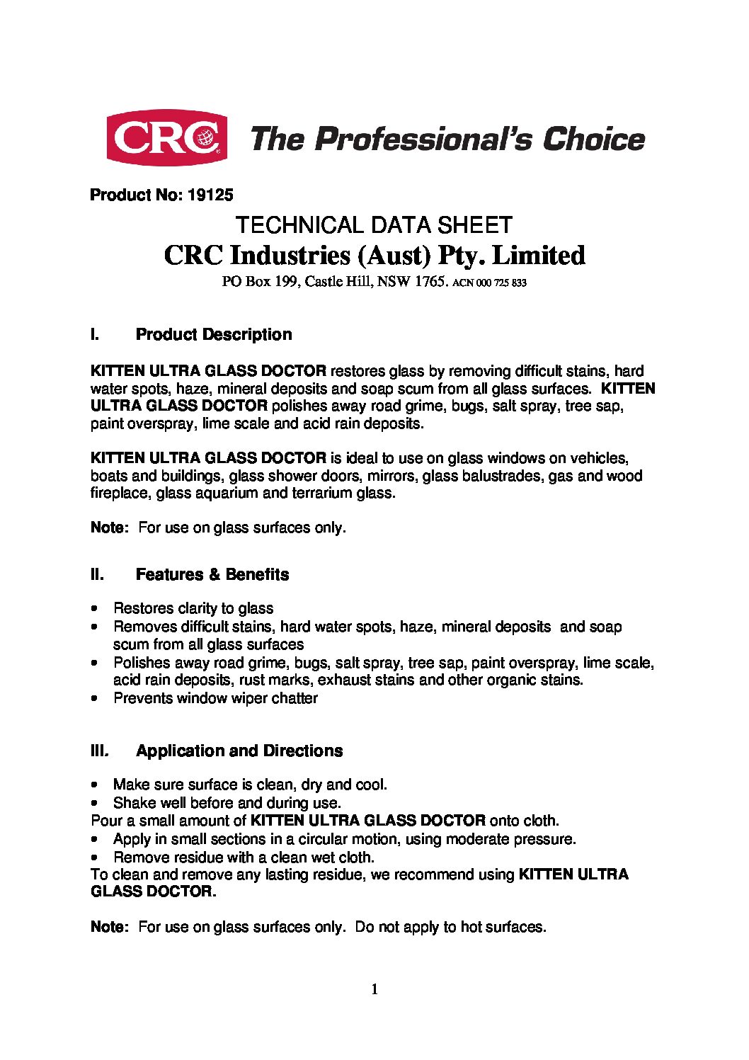Technical Specifications