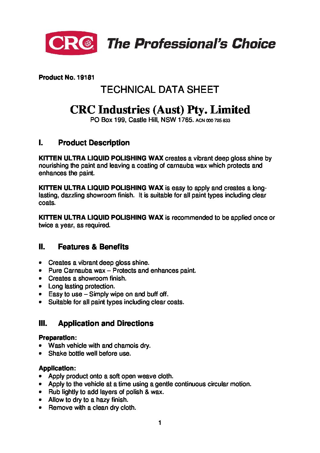Technical Specifications