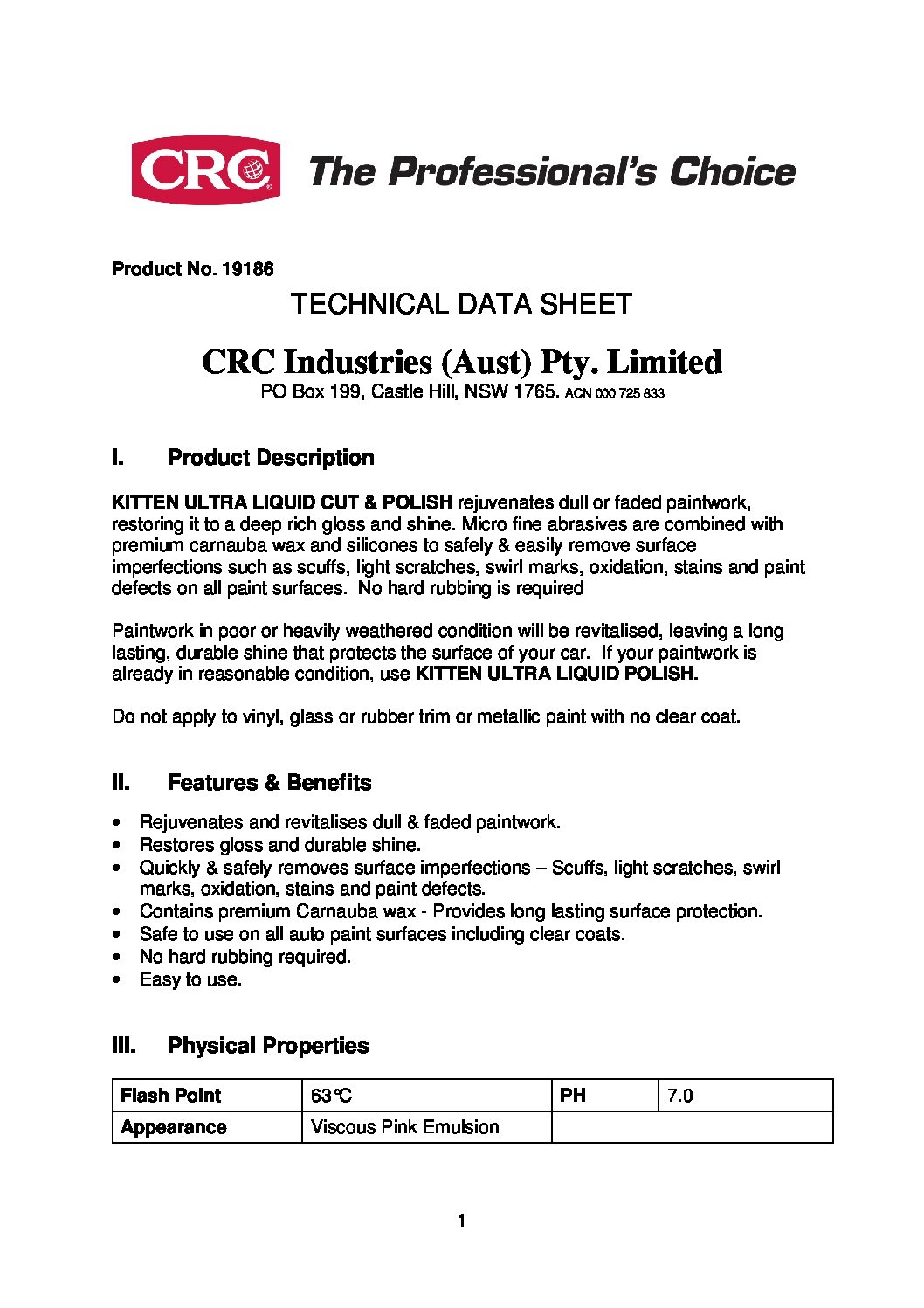 Technical Specifications