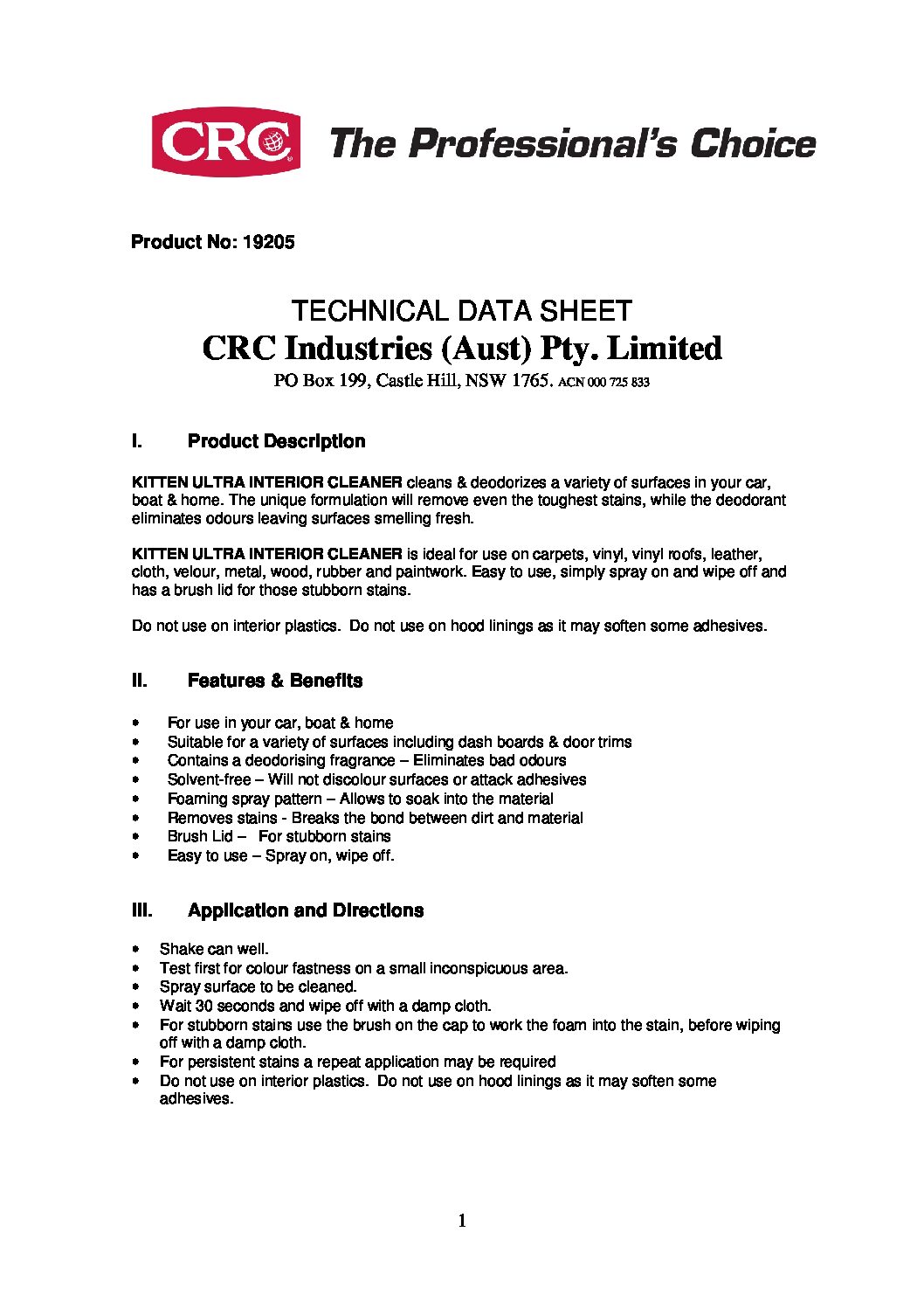 Technical Specifications