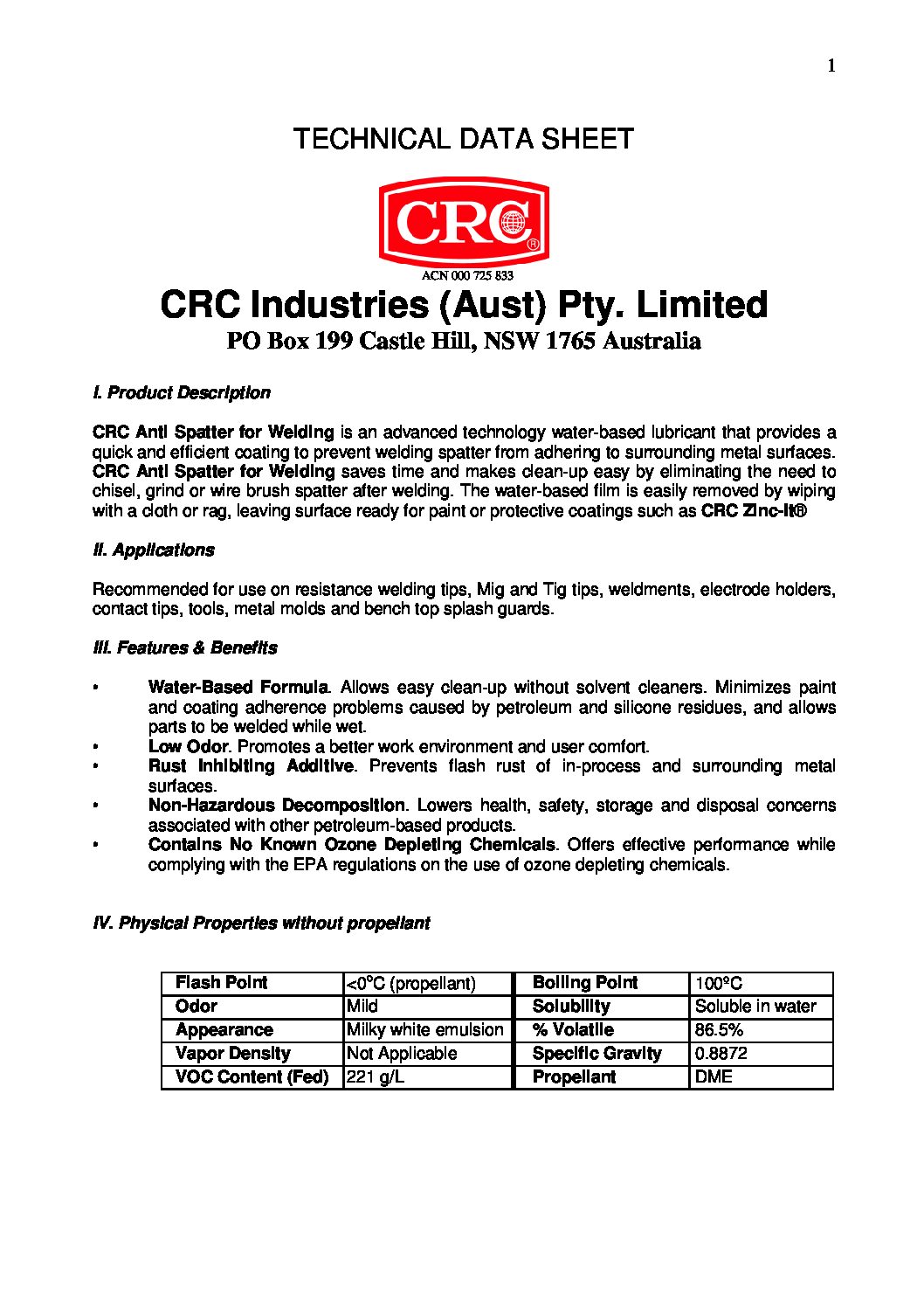 Technical Specifications