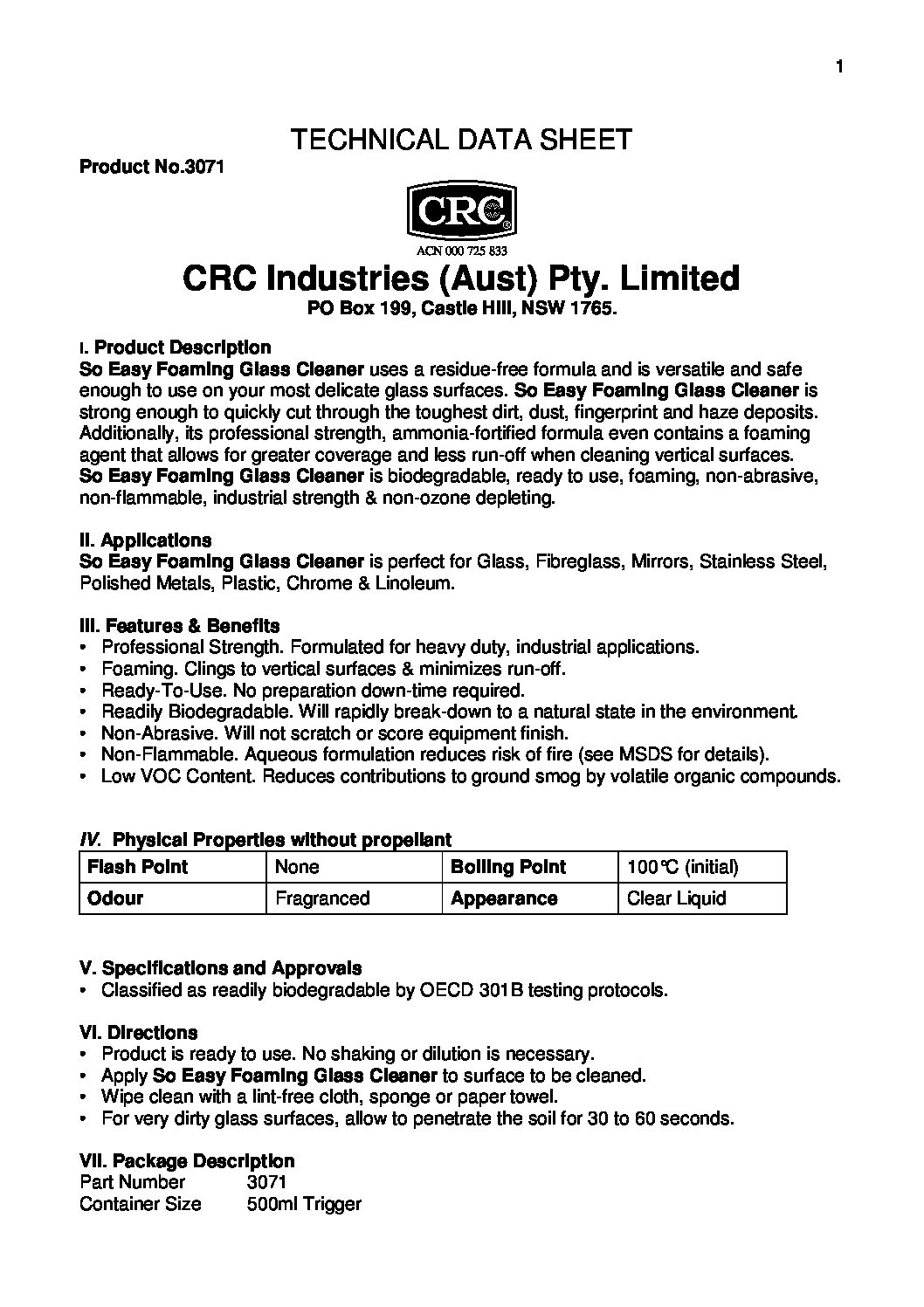 Technical Specifications
