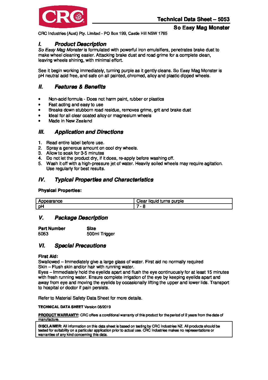 Technical Specifications