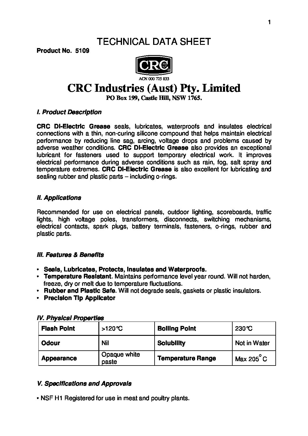 Technical Specifications