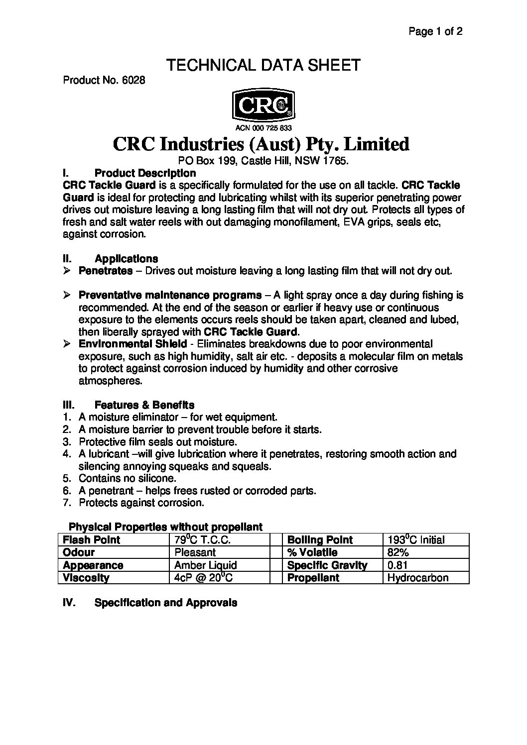 Technical Specifications