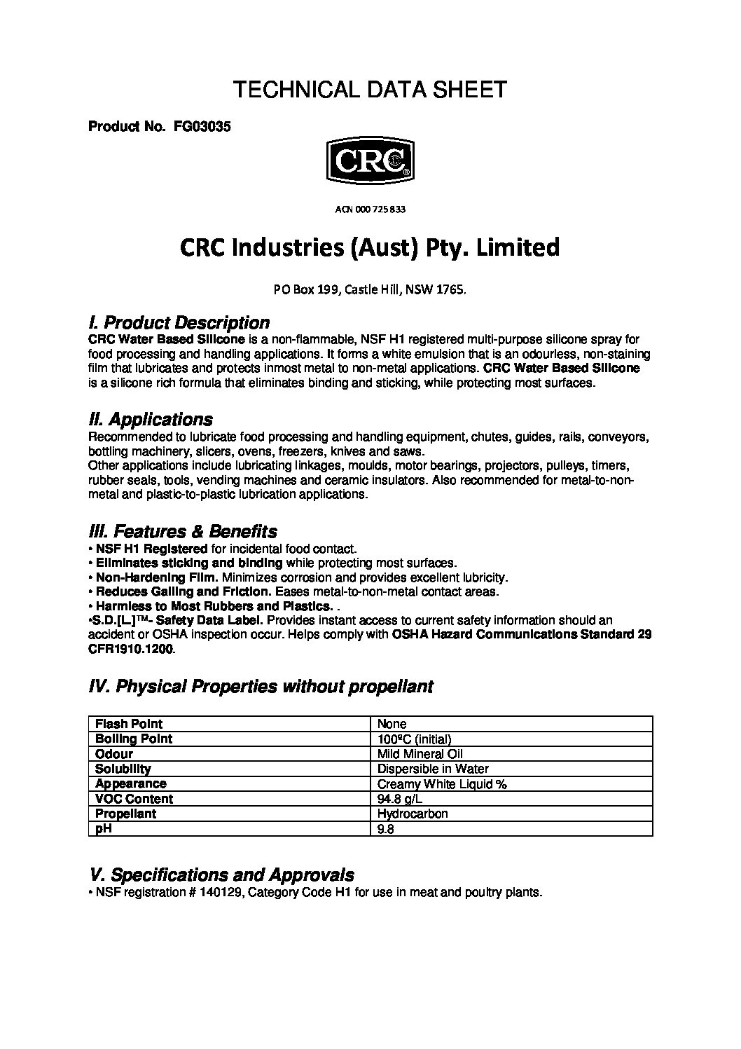 Technical Specifications