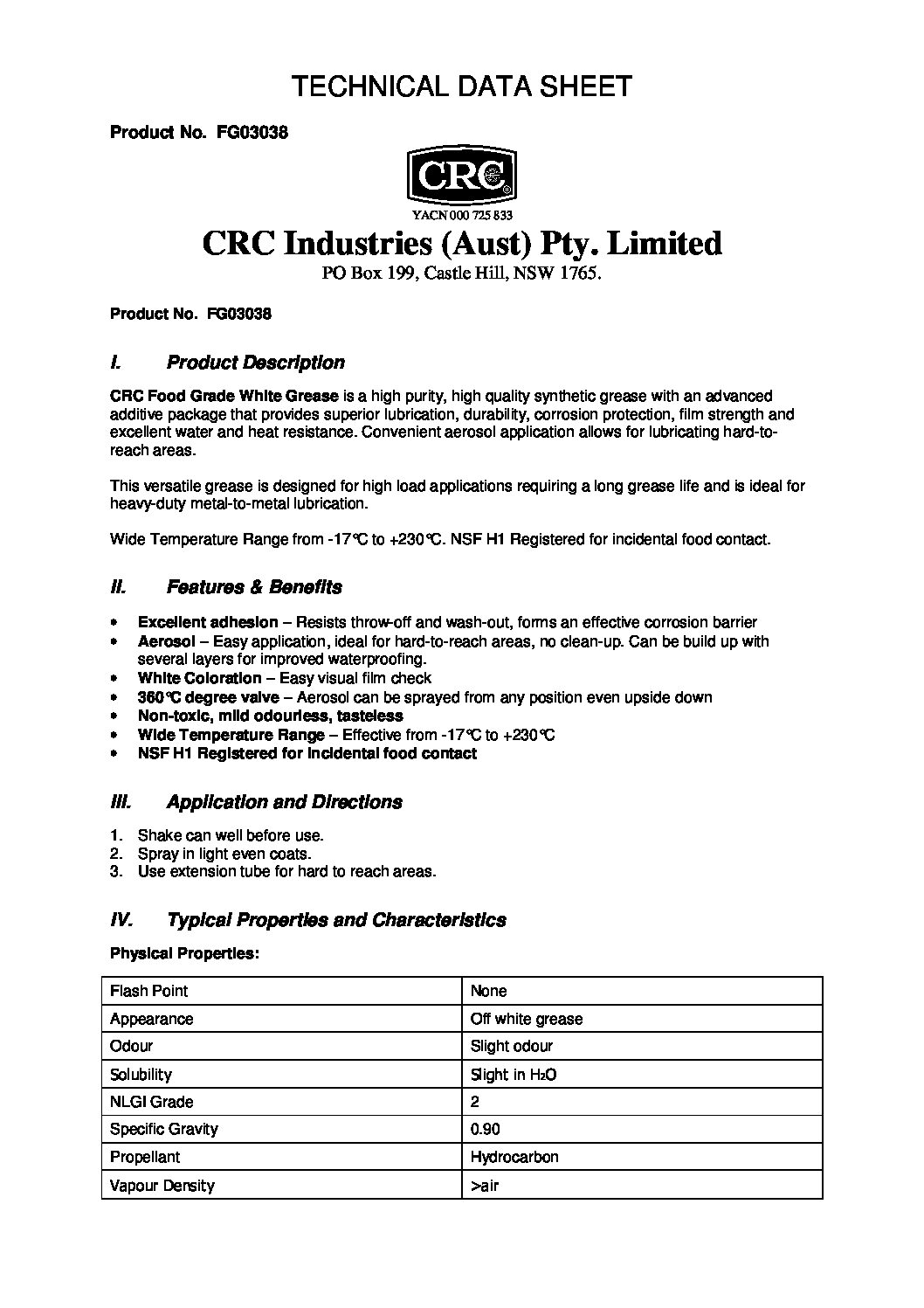 Technical Specifications