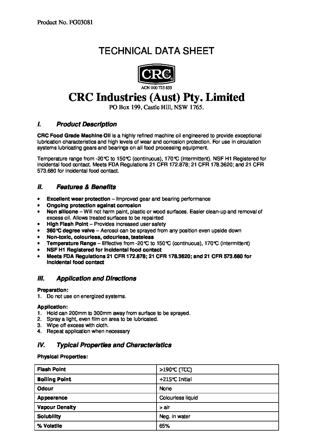 Technical Specifications