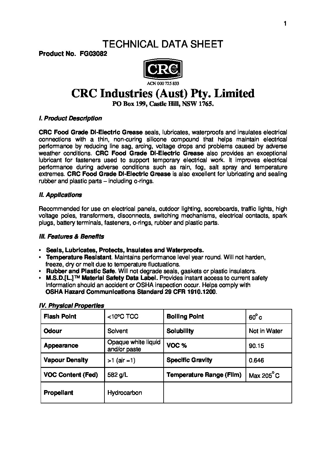 Technical Specifications