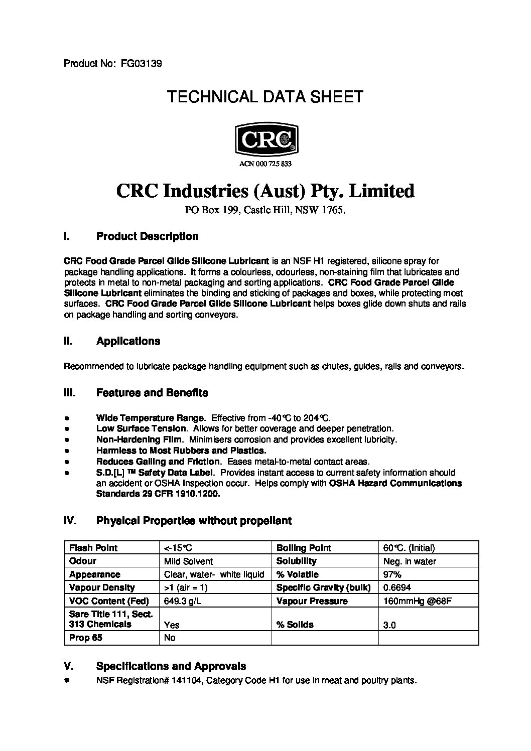 Technical Specifications