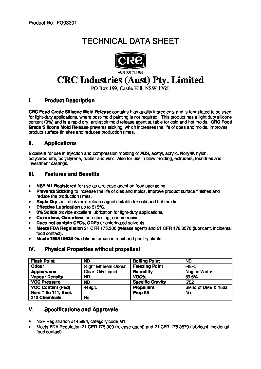 Technical Specifications