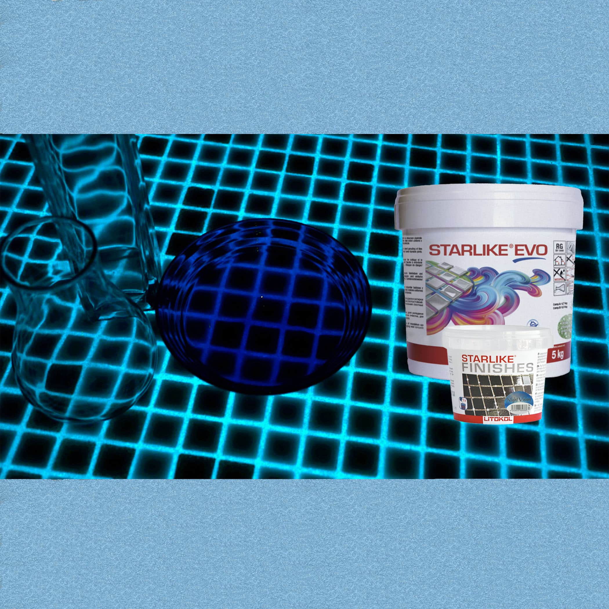 Starlike EVO Epoxy Grout Blu Denim - Night Vision - Product Image