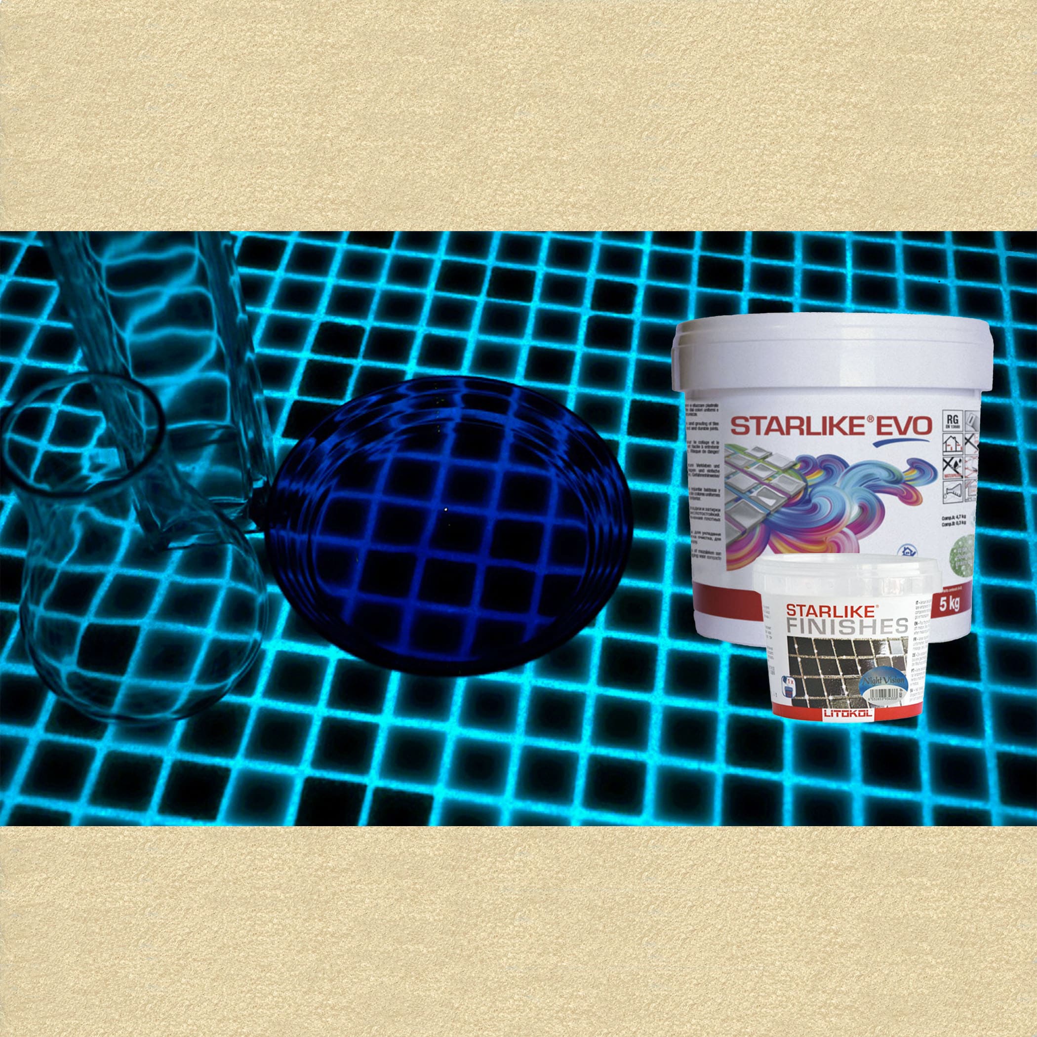 Starlike EVO Epoxy Grout Sabbia - Night Vision - Product Image