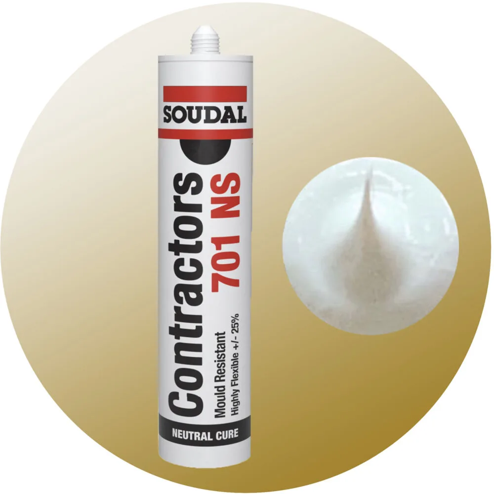 Soudal Contractors 701 NS Silicone - Off White Single Cartridge Variation Image
