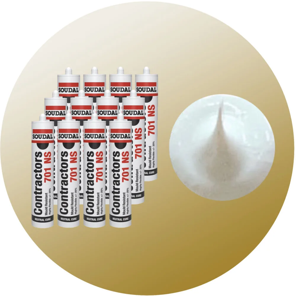 Soudal Contractors 701 NS Silicone - Off White 12 Pack Variation Image