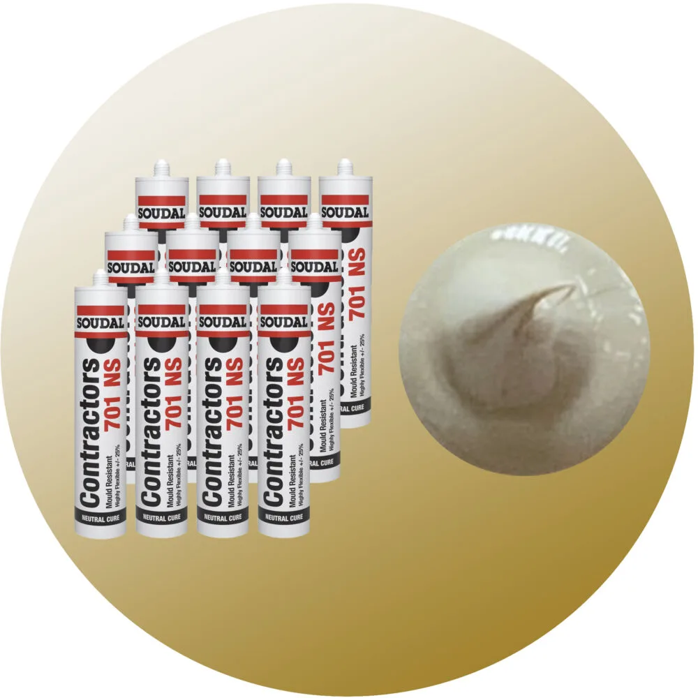 Soudal Contractors 701 NS Silicone - Beige 12 Pack Variation Image