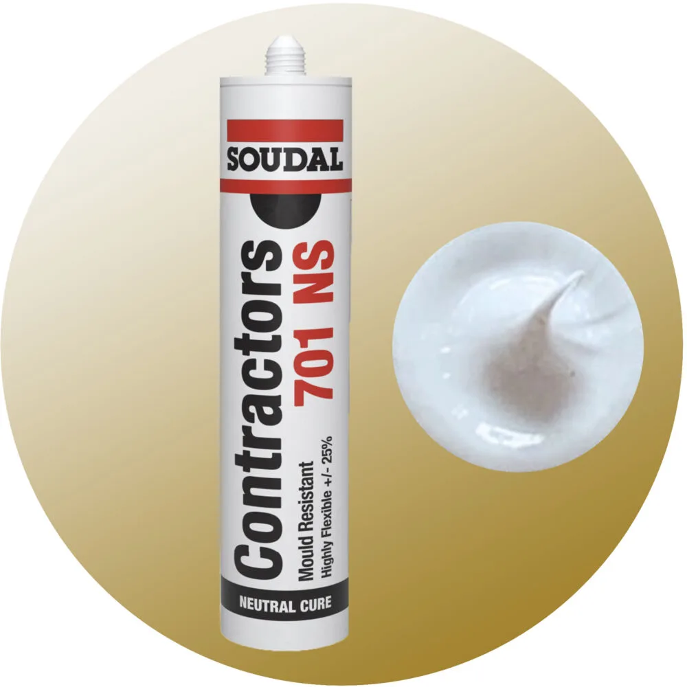 Soudal Contractors 701 NS Silicone - Tile Grey Single Cartridge Variation Image