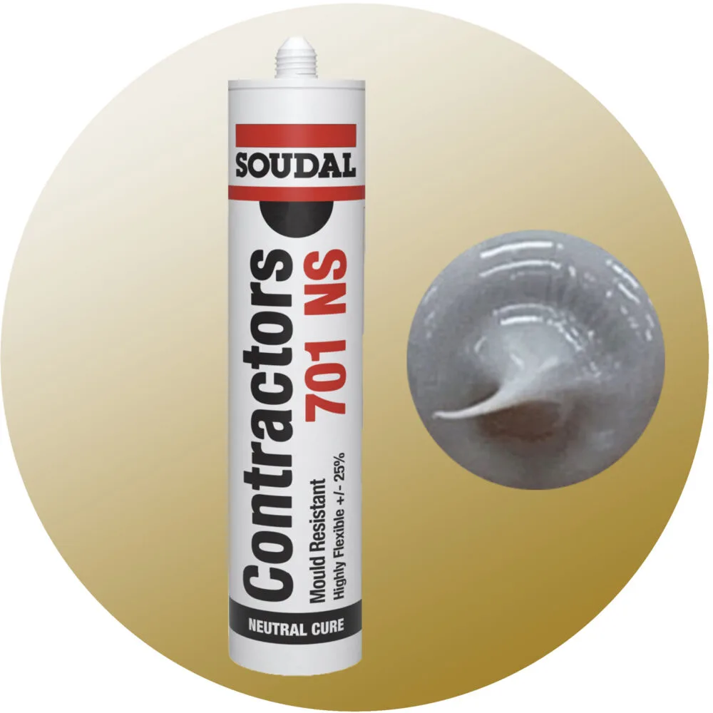 Soudal Contractors 701 NS Silicone - Cement Grey Single Cartridge Variation Image