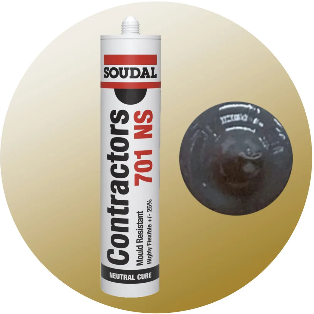 Soudal Contractors 701 NS Silicone - Pewter Single Cartridge Variation Image