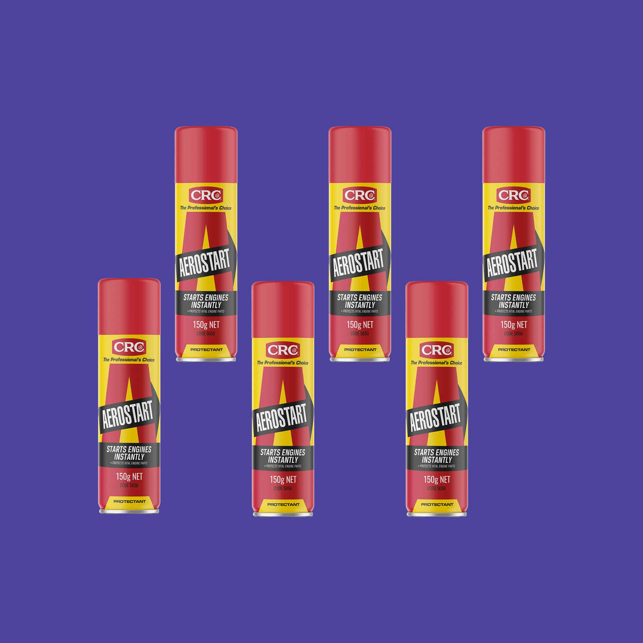 CRC Aerostart Instant Start Aerosol - 150g x 6 Variation Image