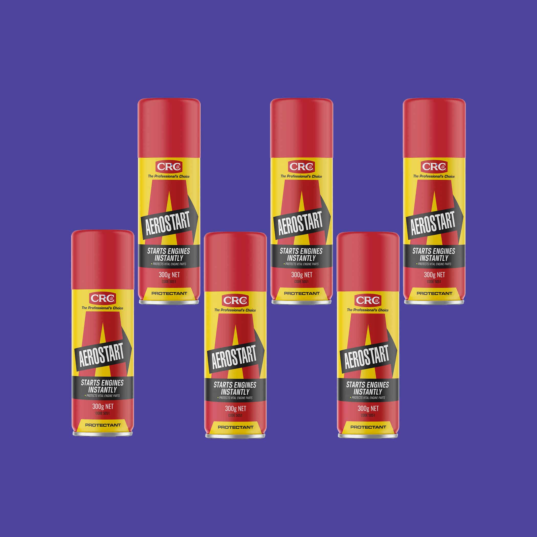 CRC Aerostart Instant Start Aerosol - 300g x 6 Variation Image