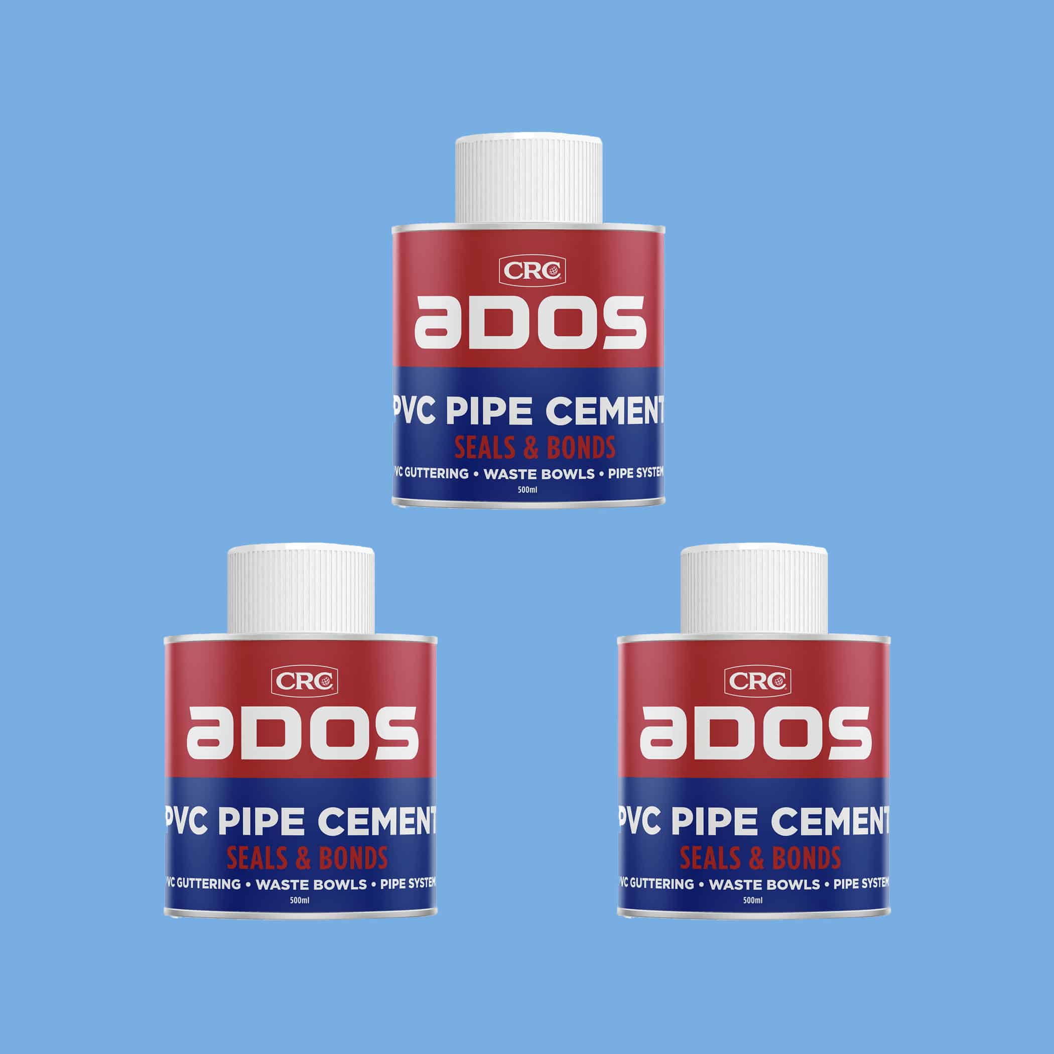 CRC ADOS PVC Pipe Cement - 500ml x 3 Variation Image