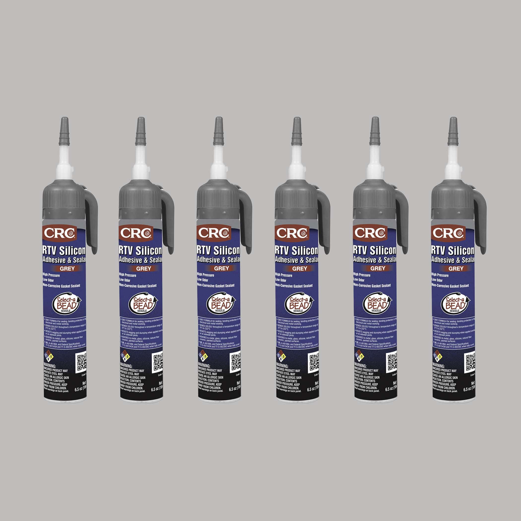 CRC RTV Silicone Sealant - 6 x 184g Grey Variation Image