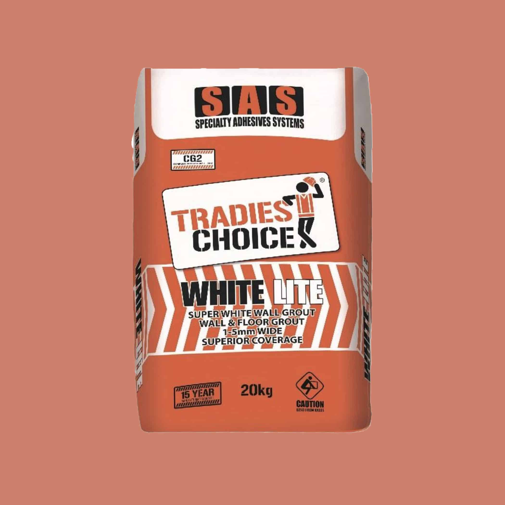 SAS Tradies Choice White Lite Grout - Product Image