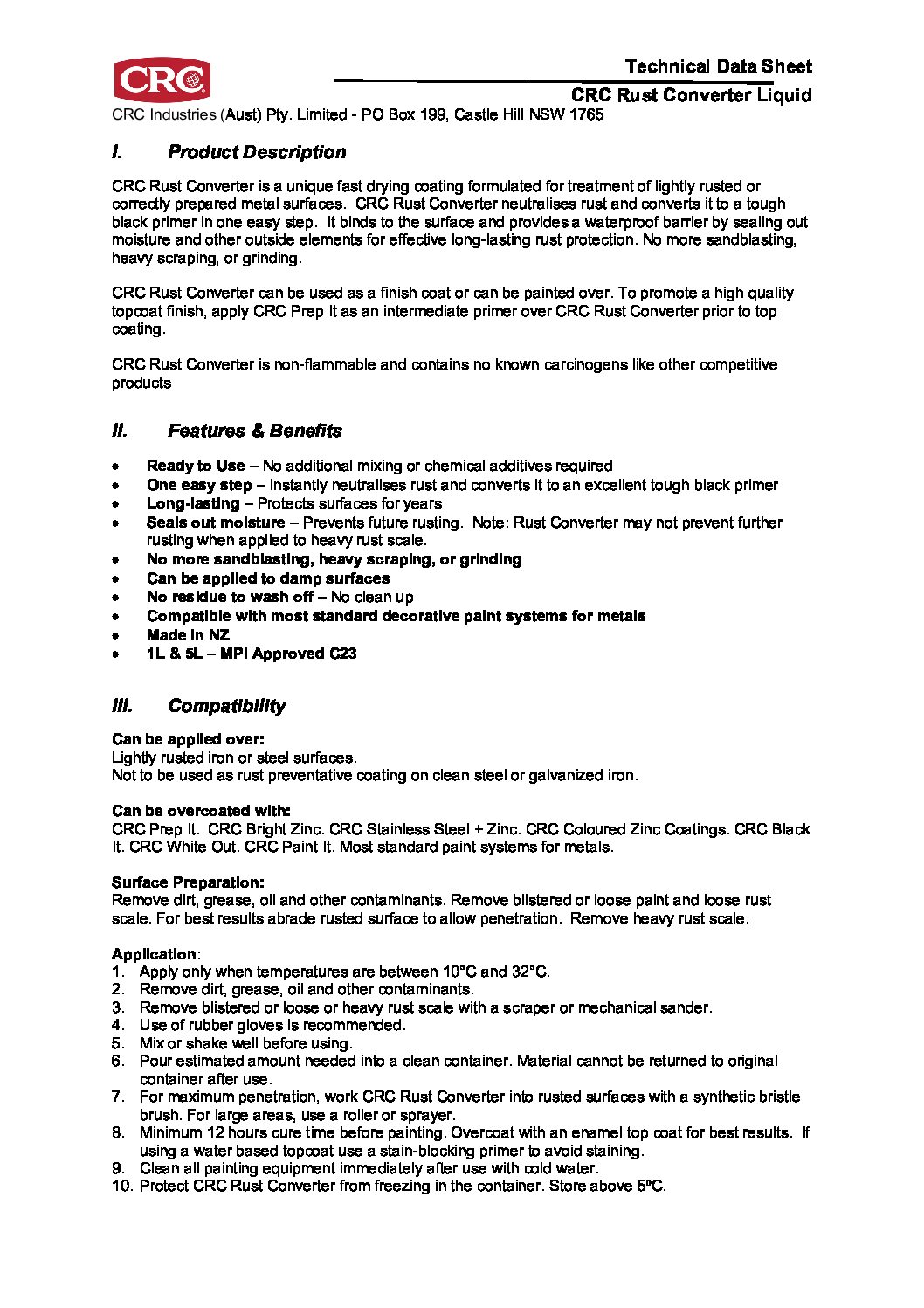 Technical Specifications