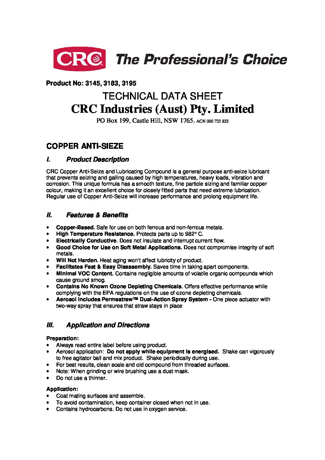 Technical Specifications