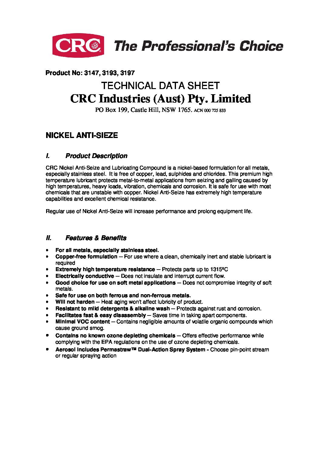 Technical Specifications