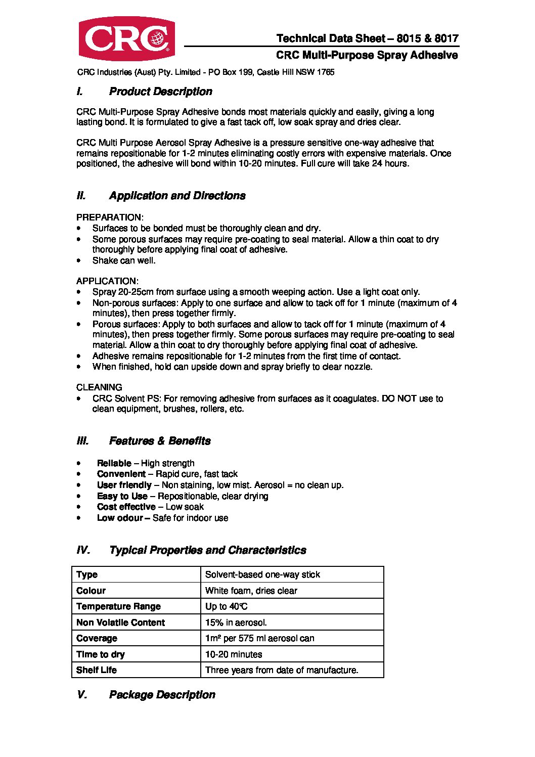 Technical Specifications