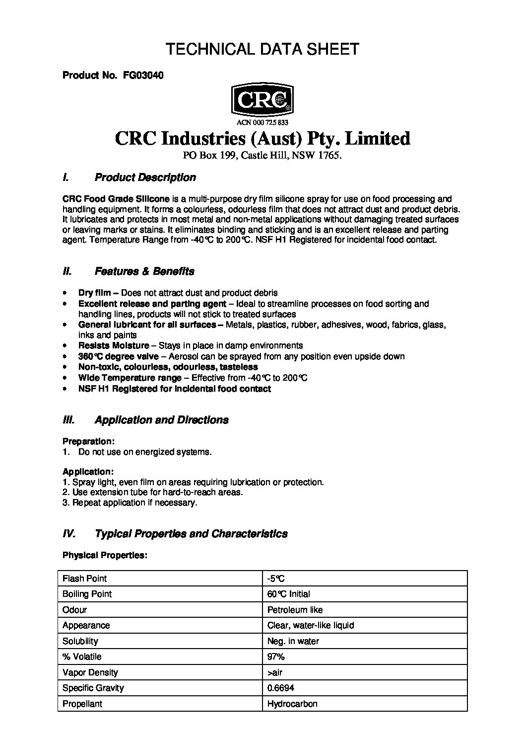 Technical Specifications