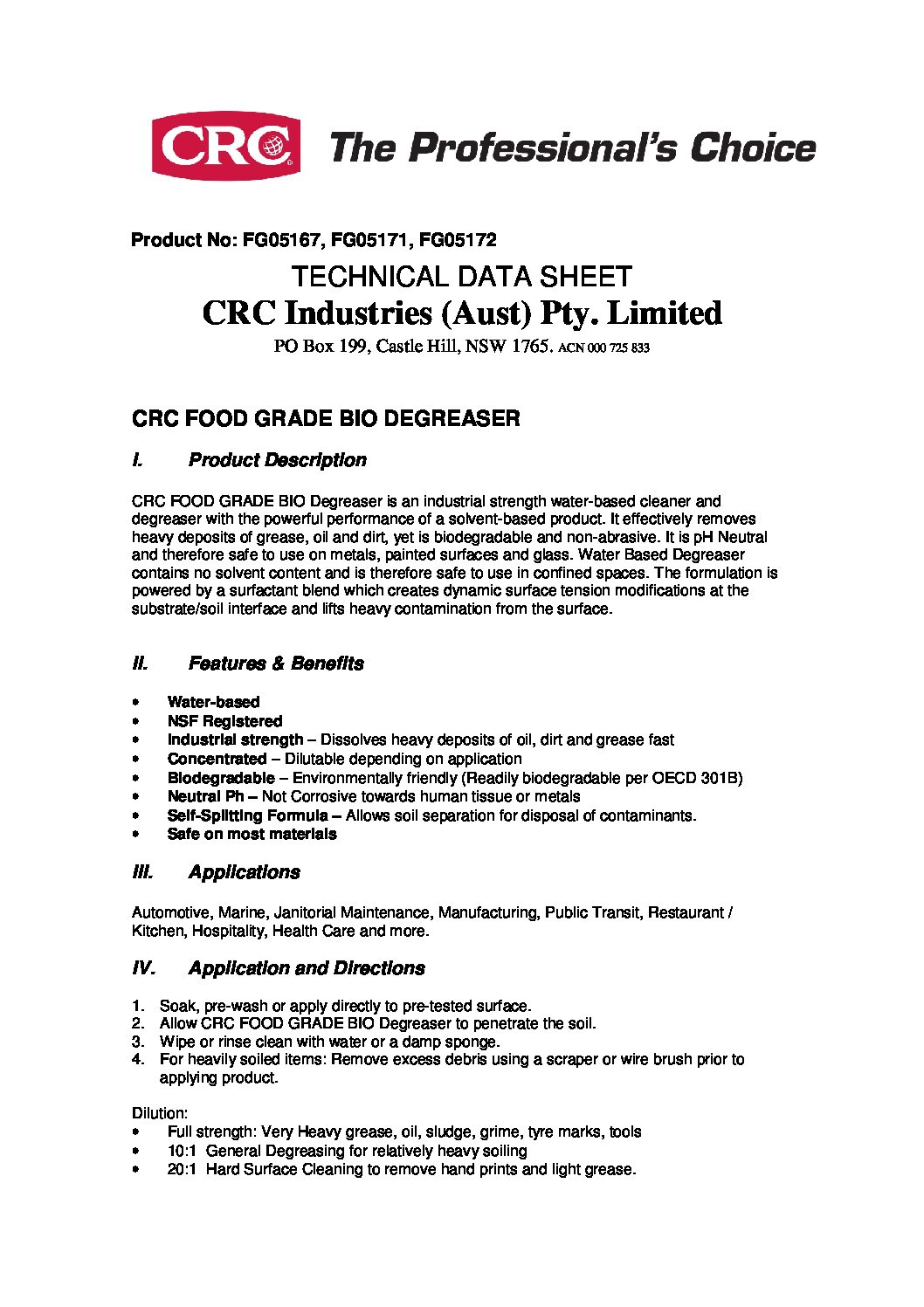 Technical Specifications