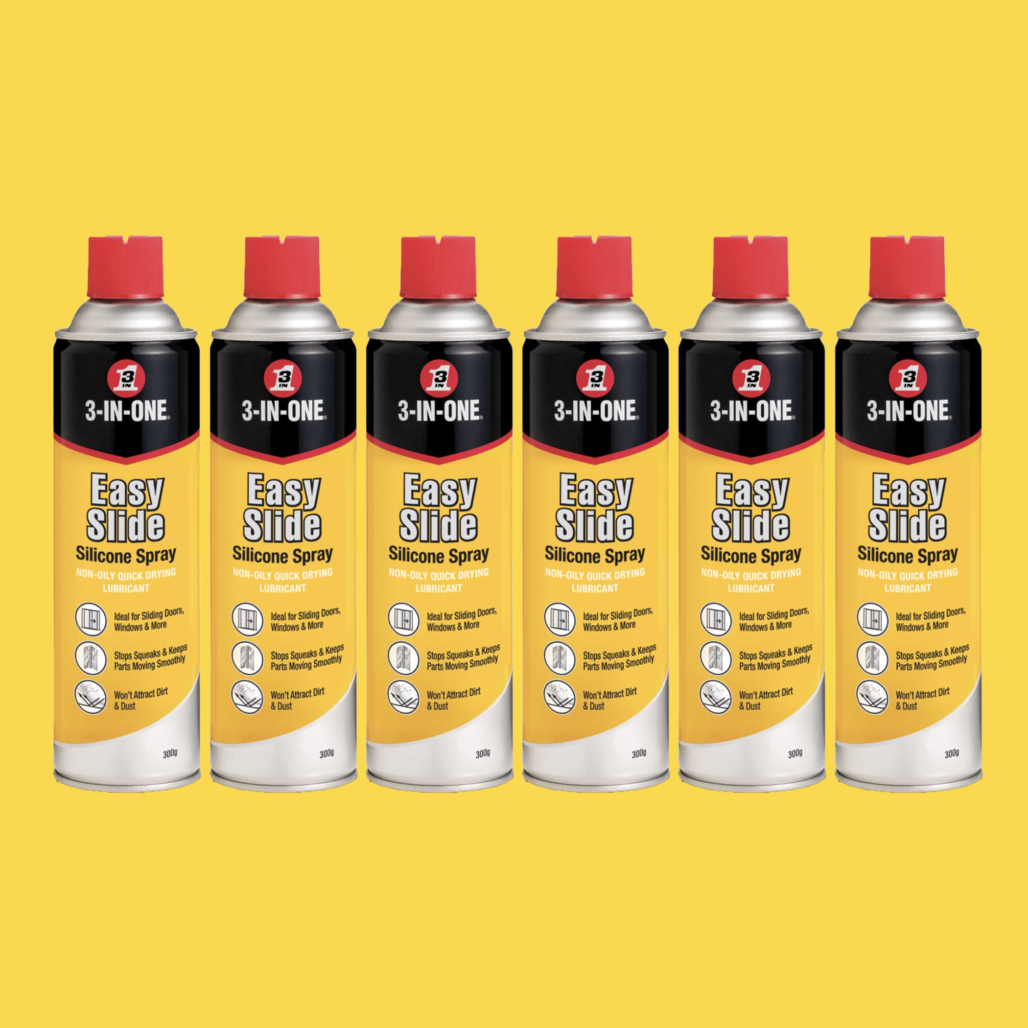 3-IN-ONE Easy Slide Silicone Spray Lubricant - 6-Pack Variation Image