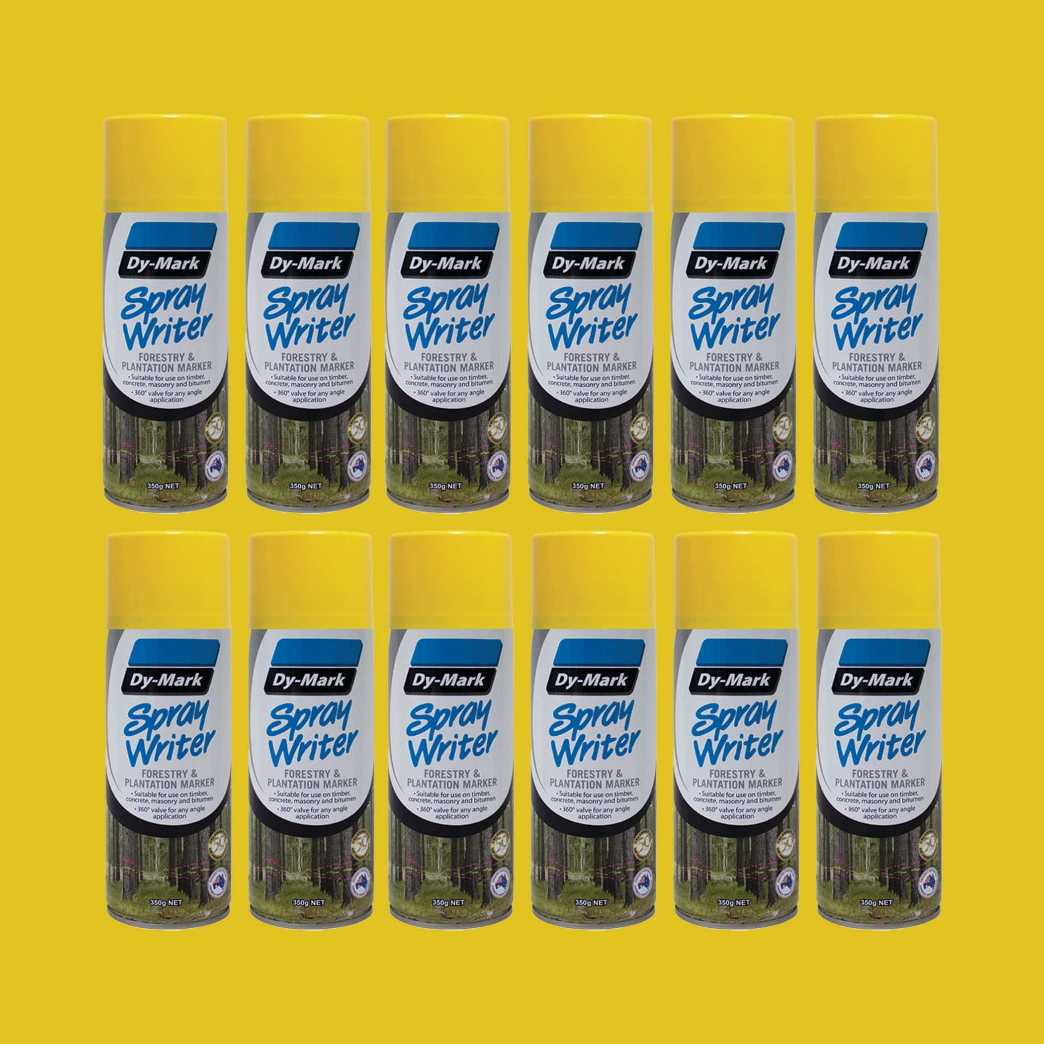 Dy-Mark Spray Writer - 12 Pack Yellow Variation Image