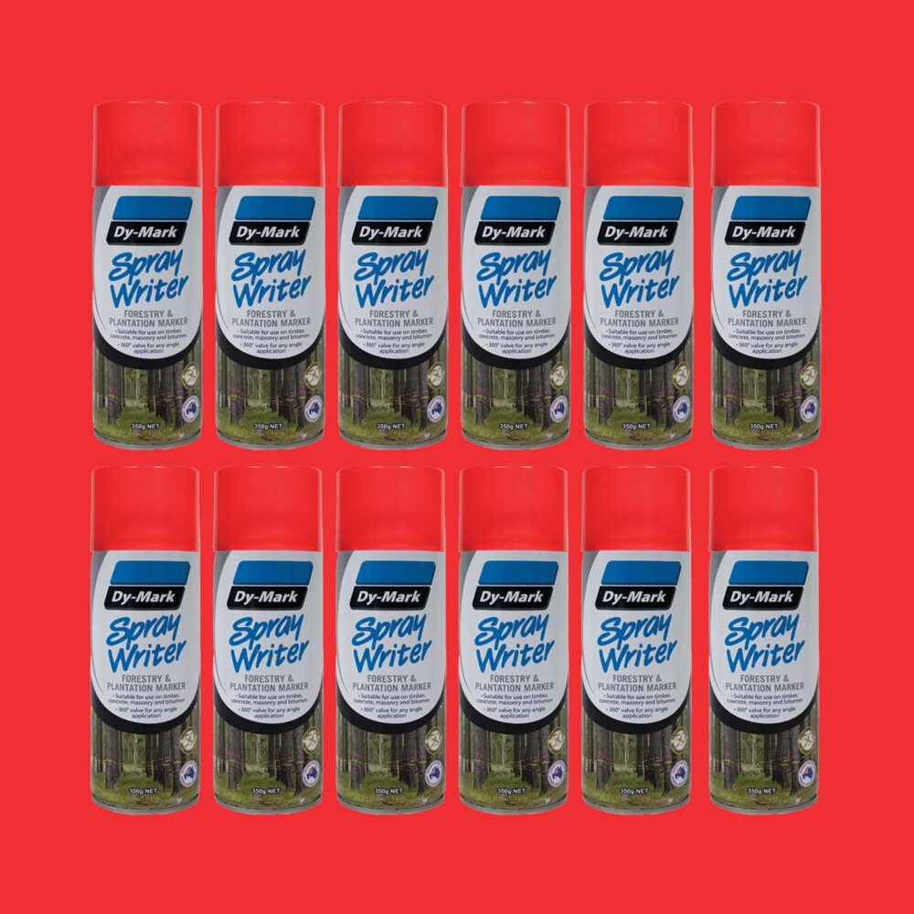 Dy-Mark Spray Writer - 12 Pack Fluoro Red Variation Image