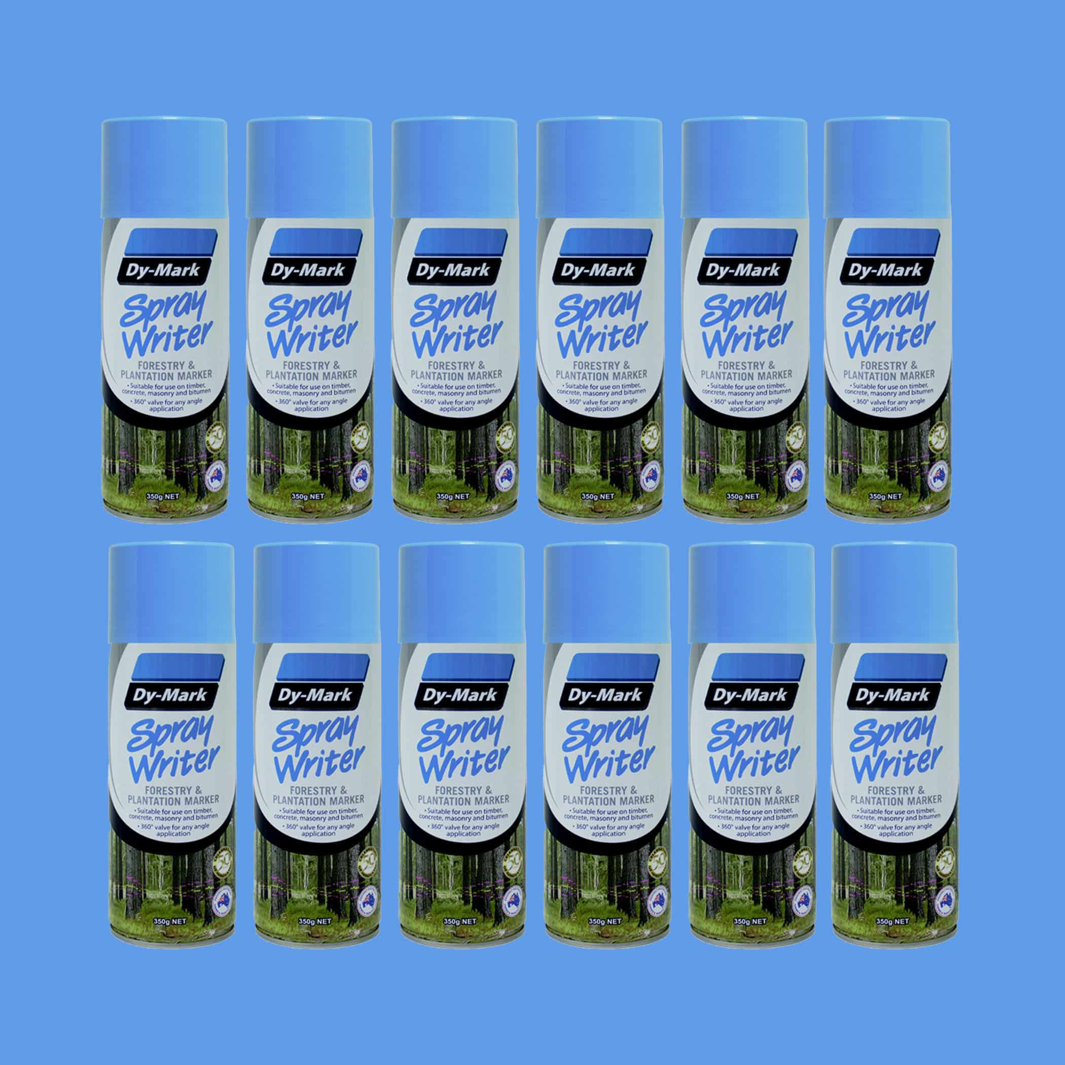 Dy-Mark Spray Writer - 12 Pack Fluoro Blue Variation Image