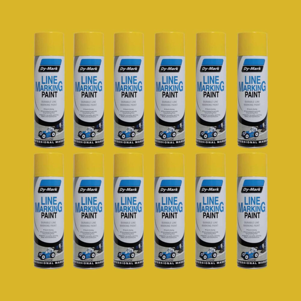 Dy-Mark Line and Hand Marking Paint - 12 Pack Yellow Variation Image