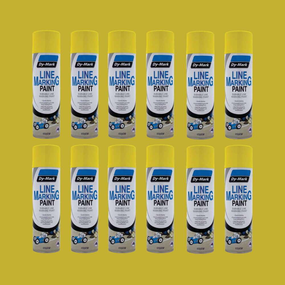 Dy-Mark Line Marking Paint - 12 Pack Yellow Variation Image