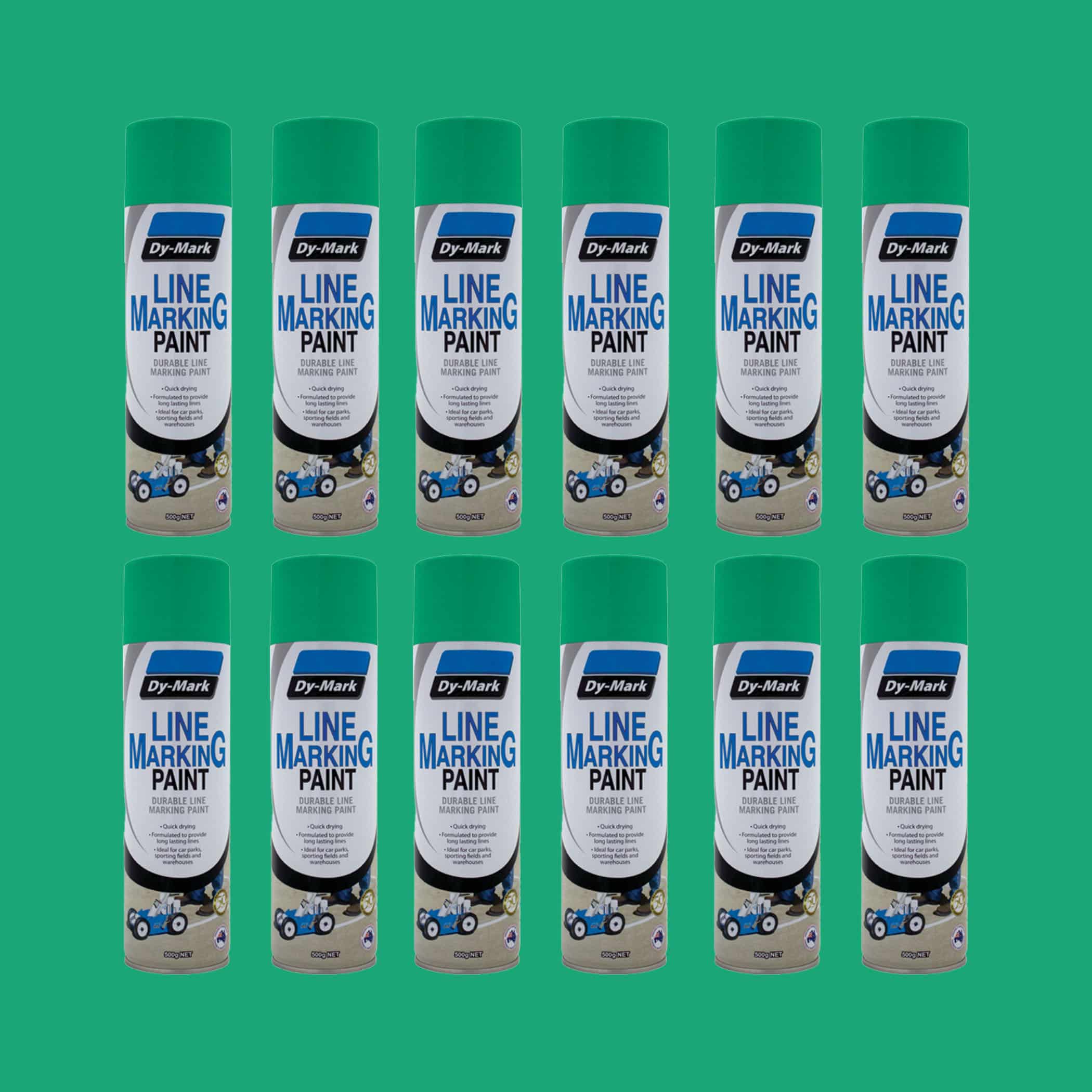 Dy-Mark Line Marking Paint - 12 Pack Green Variation Image