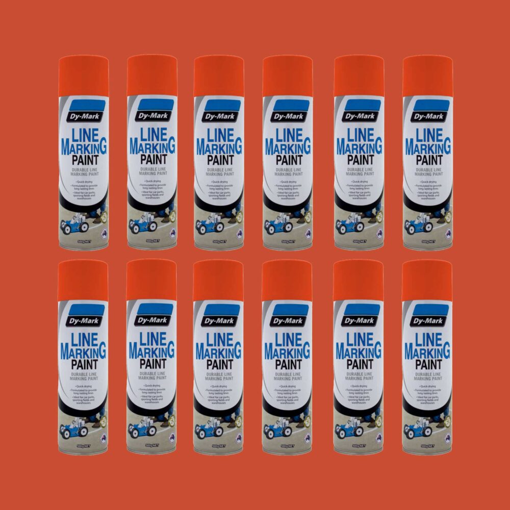 Dy-Mark Line Marking Paint - 12 Pack Orange Variation Image