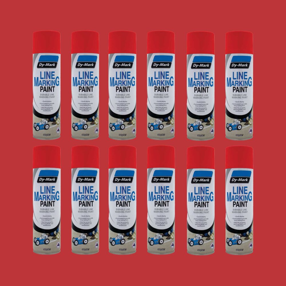 Dy-Mark Line Marking Paint - 12 Pack Red Variation Image
