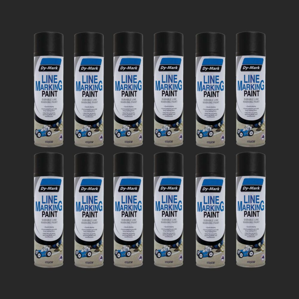 Dy-Mark Line Marking Paint - 12 Pack Matt Black Variation Image