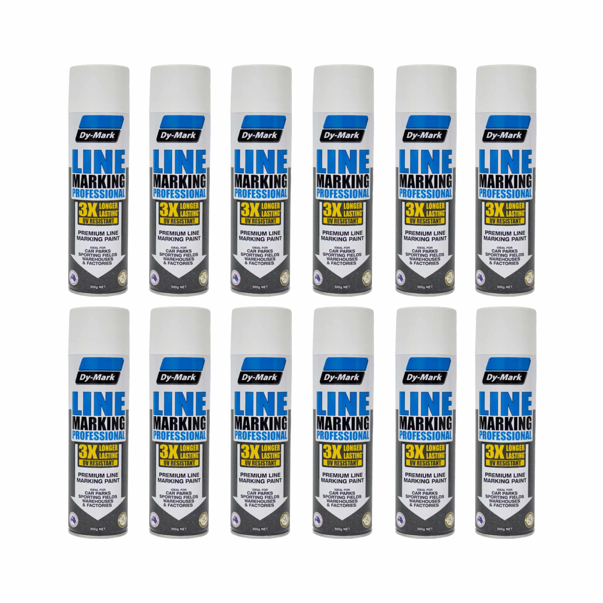 Dy-Mark Professional Line Marking Paint - 12 Pack White Variation Image
