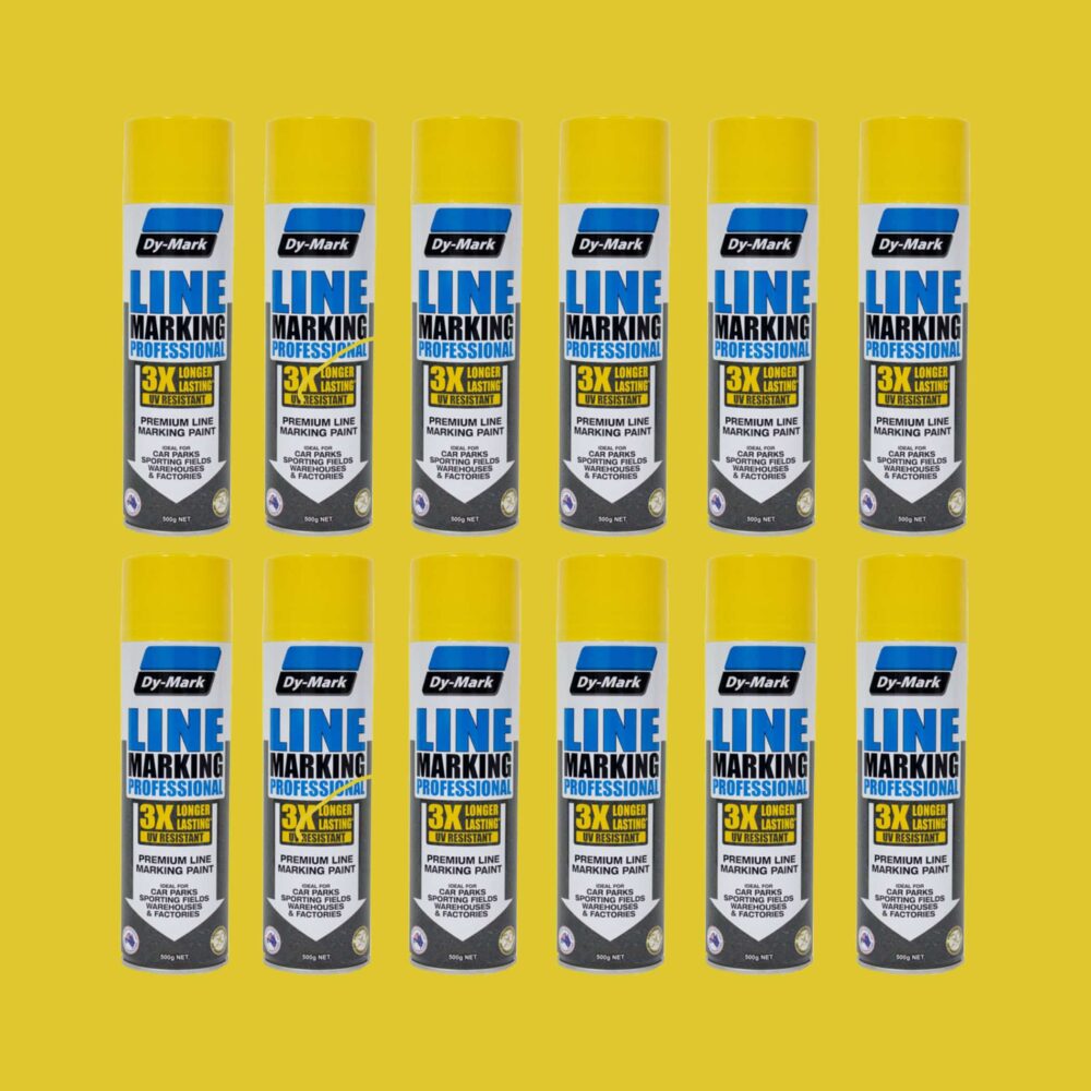 Dy-Mark Professional Line Marking Paint - 12 Pack Yellow Variation Image