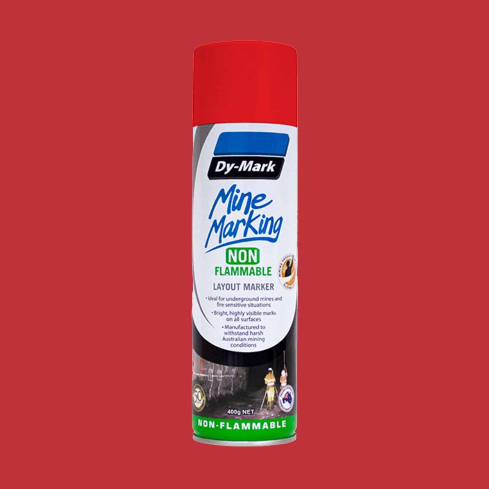 Dy-Mark Non Flammable Mine Marking Paint - Horizontal - Single Item Red Image