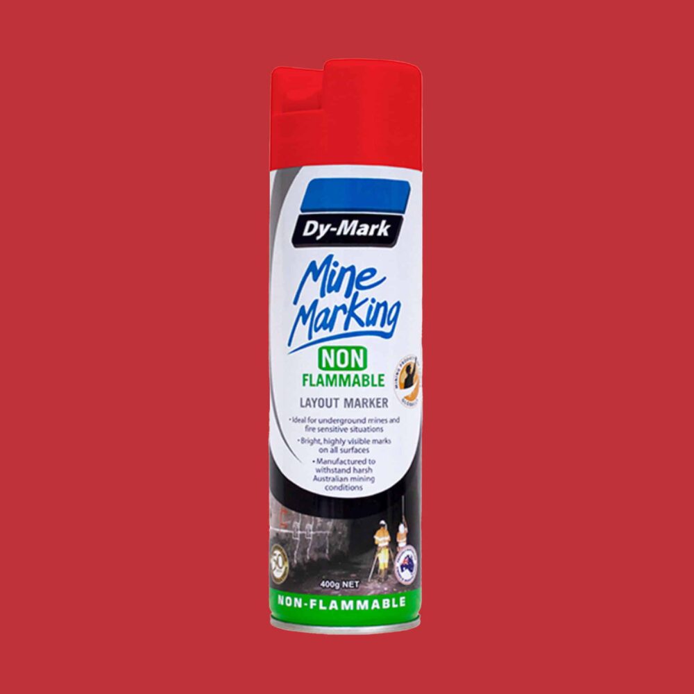 Dy-Mark Non Flammable Mine Marking Paint - Vertical - Single Item Red Image