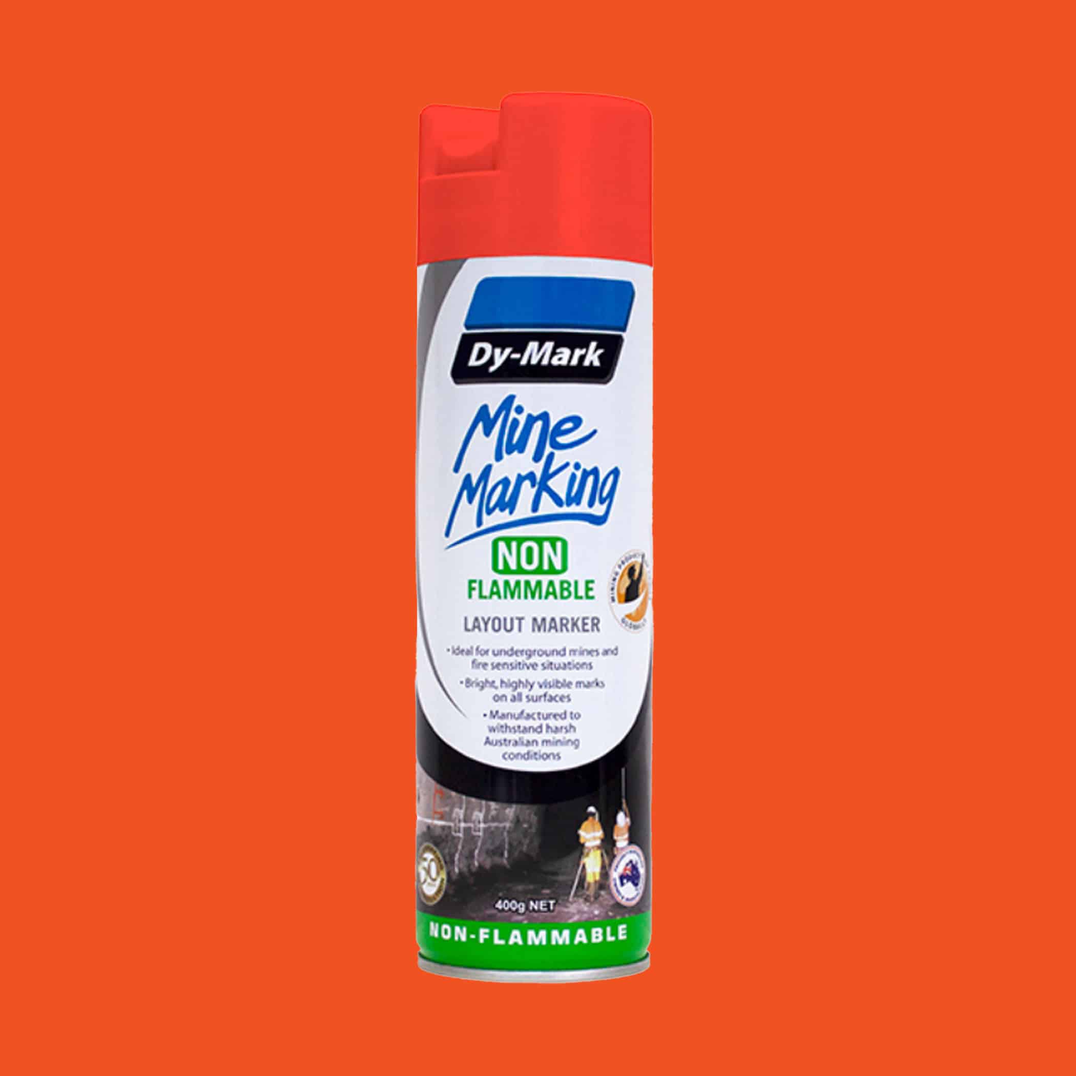 Dy-Mark Non Flammable Mine Marking Paint - Vertical - Single Item Fluoro Orange Image